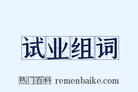 试业组词是什么意思的图片